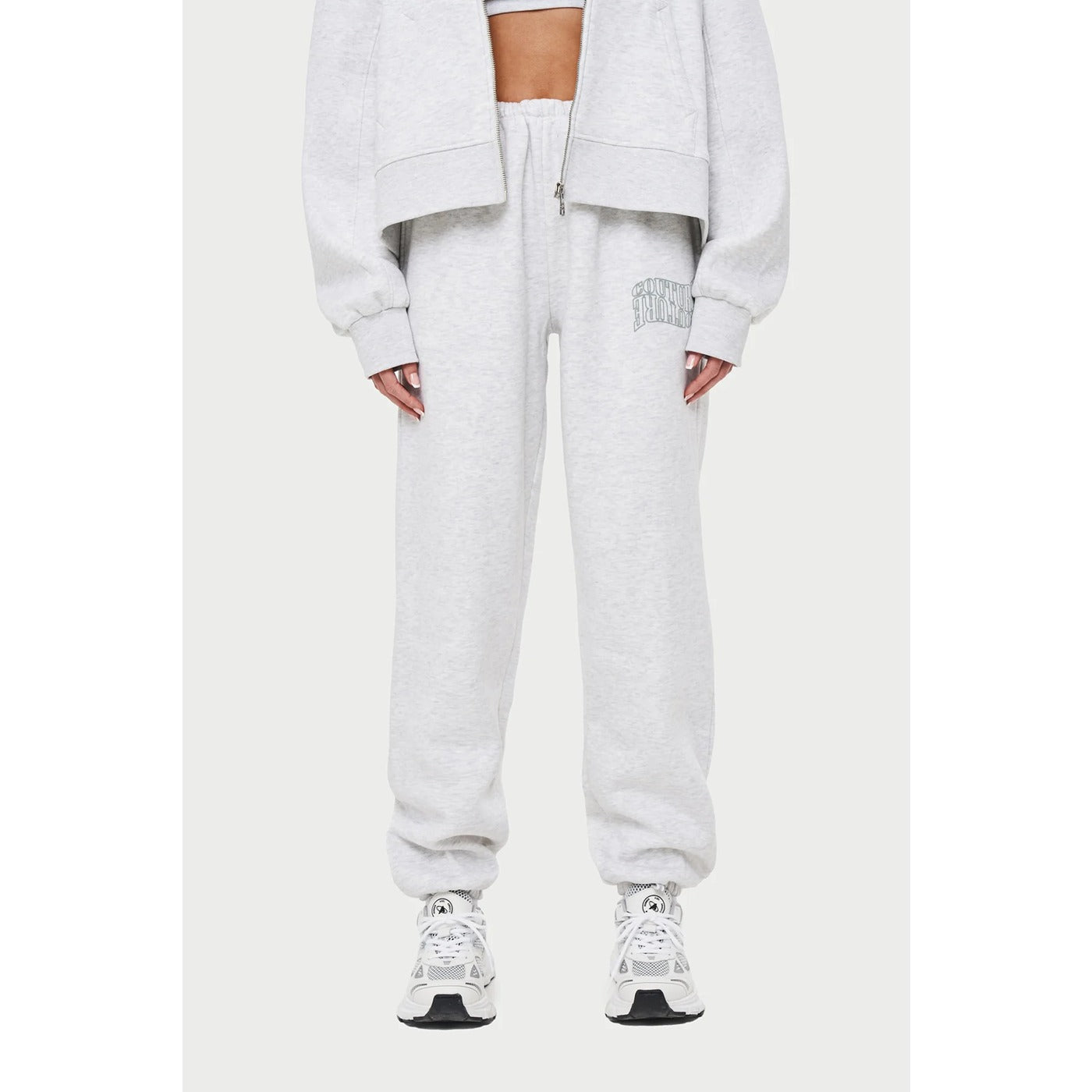 Grey Marl Wave Oversized Cuffed Joggers | Montivo Pakistan