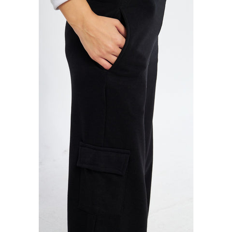 Black Wide Leg Cargo Trousers | Montivo Pakistan