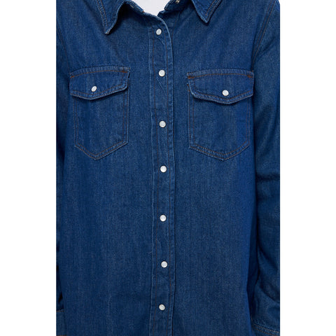 Blue Oversized Denim Shacket | Montivo Pakistan