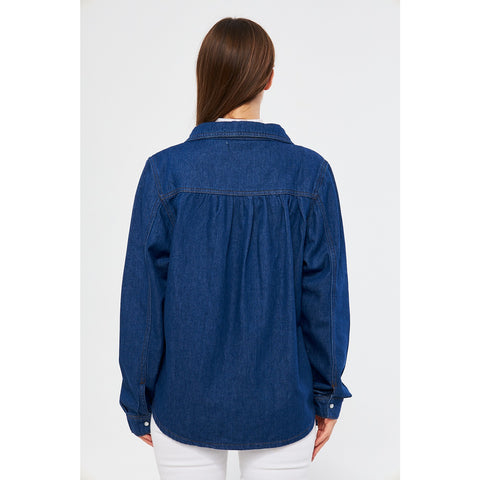 Blue Oversized Denim Shacket | Montivo Pakistan