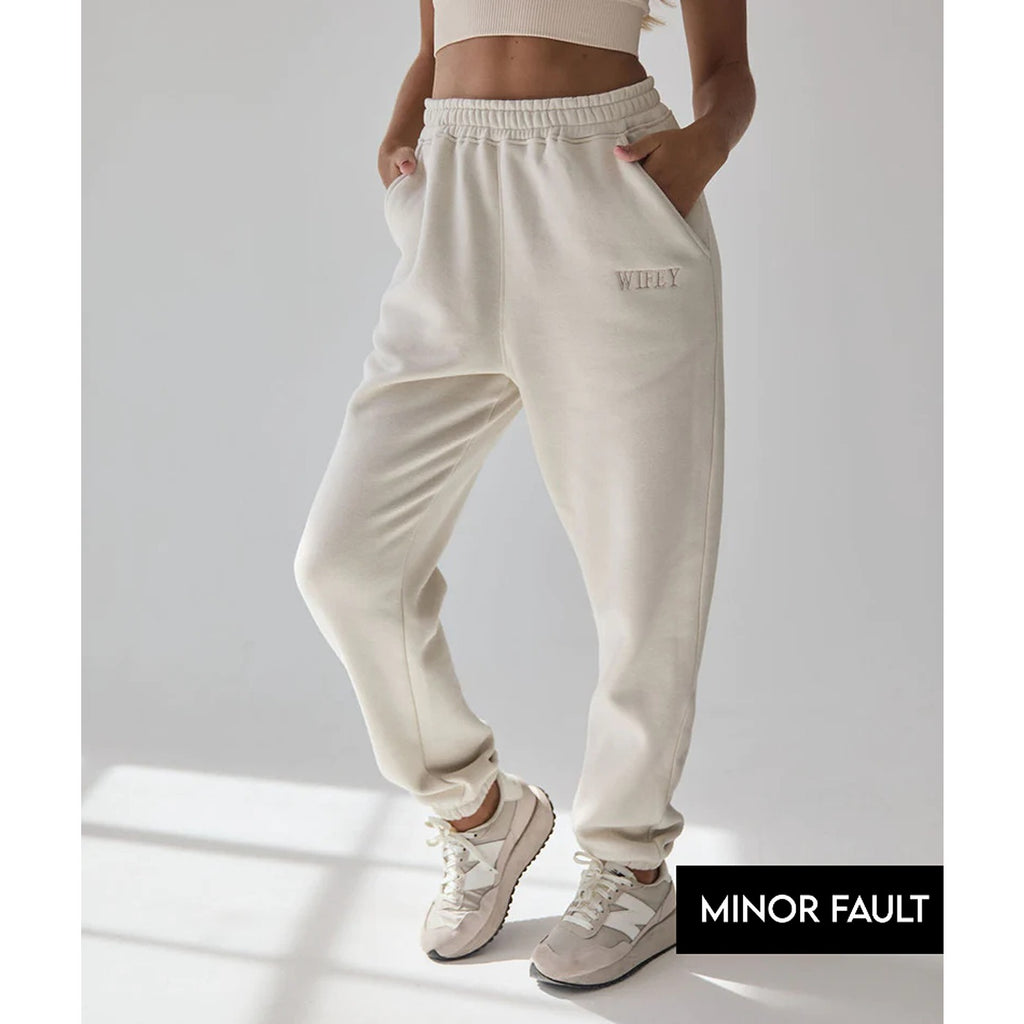 (Minor Fault) Wifey Statement Sweatpants - Champagne | Montivo Pakistan