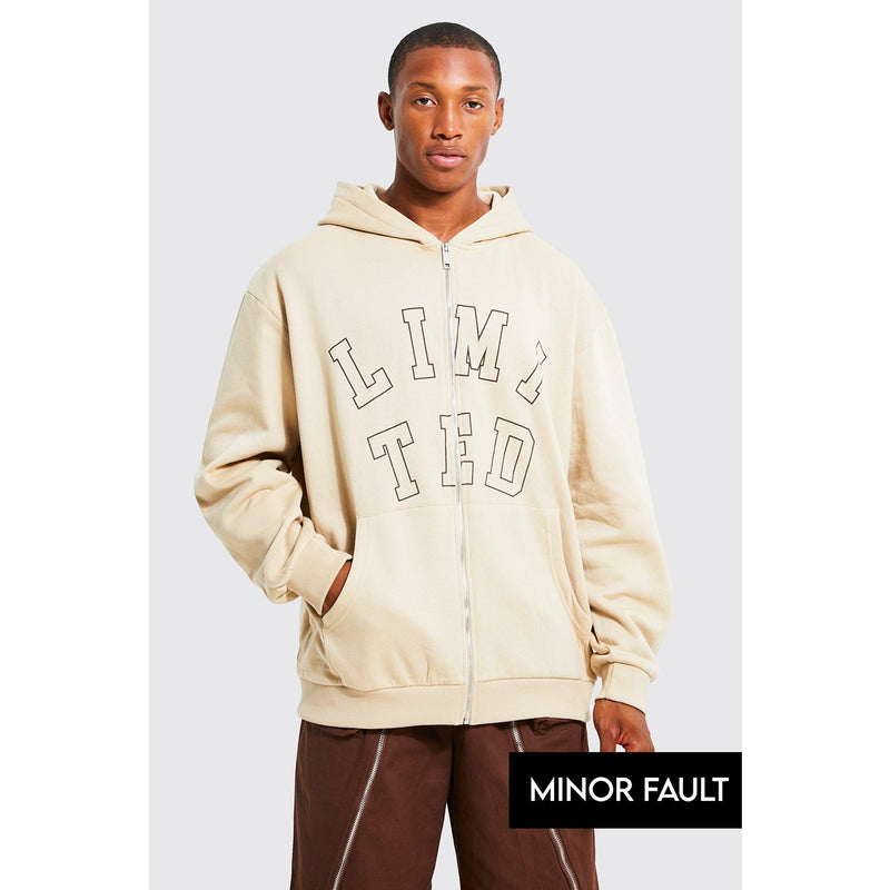(Minor Fault) Lightweight Zip Thorugh Graphic Hoodie | Montivo Pakistan