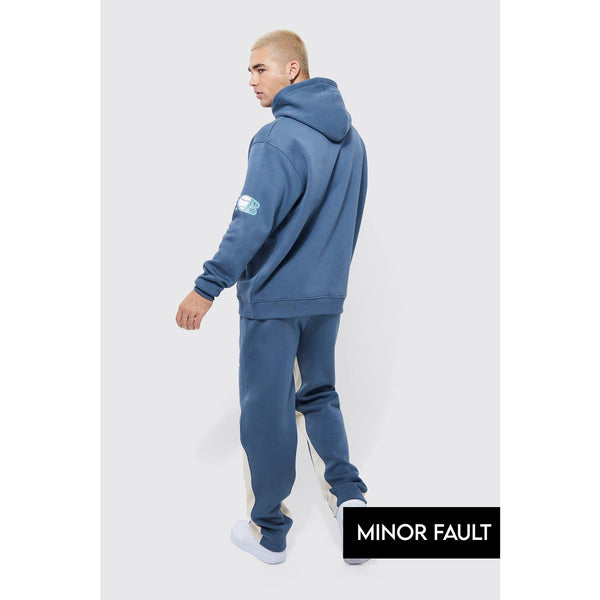 (Minor Fault) Blue Oversized Varsity Hoodie | Montivo Pakistan
