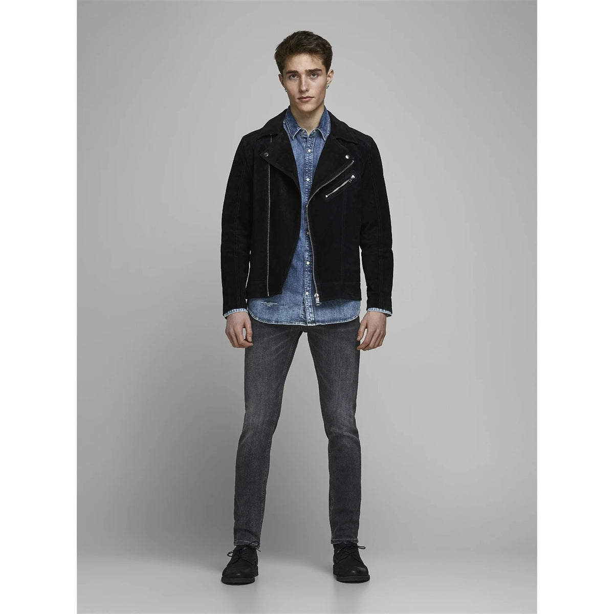 JJ Slim Fit Charcoal Grey Jeans | Montivo Pakistan