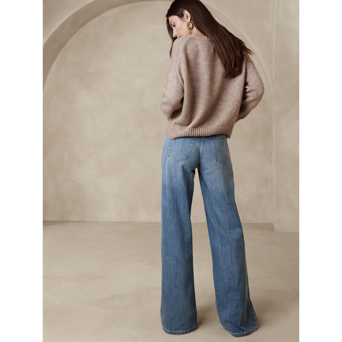 BR Blue Wide Leg Jeans | Montivo Pakistan