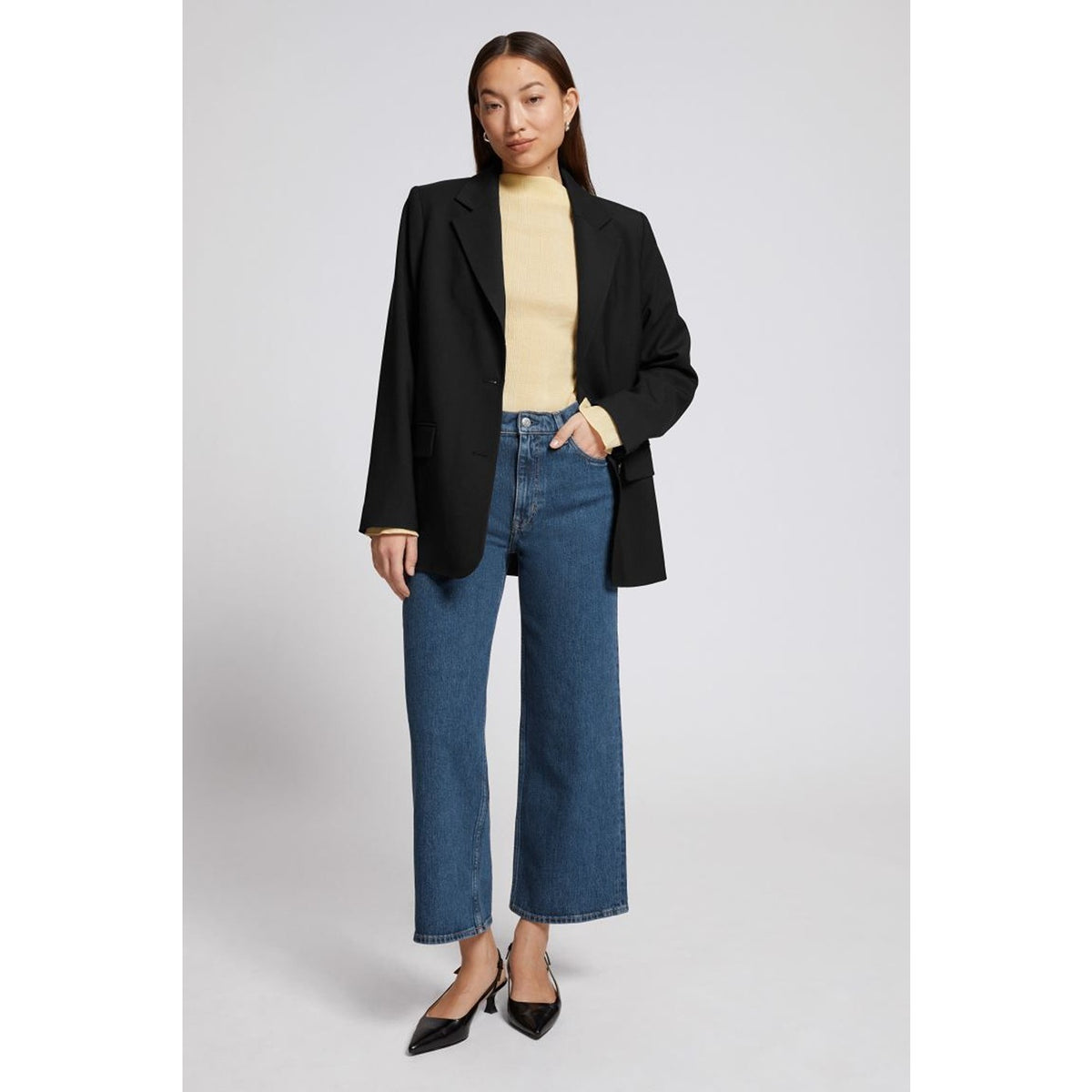 Blue Wide Leg Jeans | Montivo Pakistan