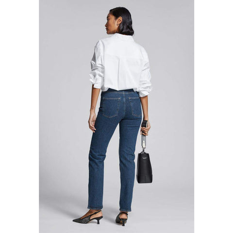Dark Blue Slim Mom Jeans | Montivo Pakistan