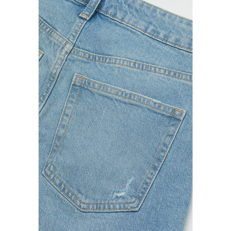 Mom Light Blue High Ripped Jeans | Montivo Pakistan