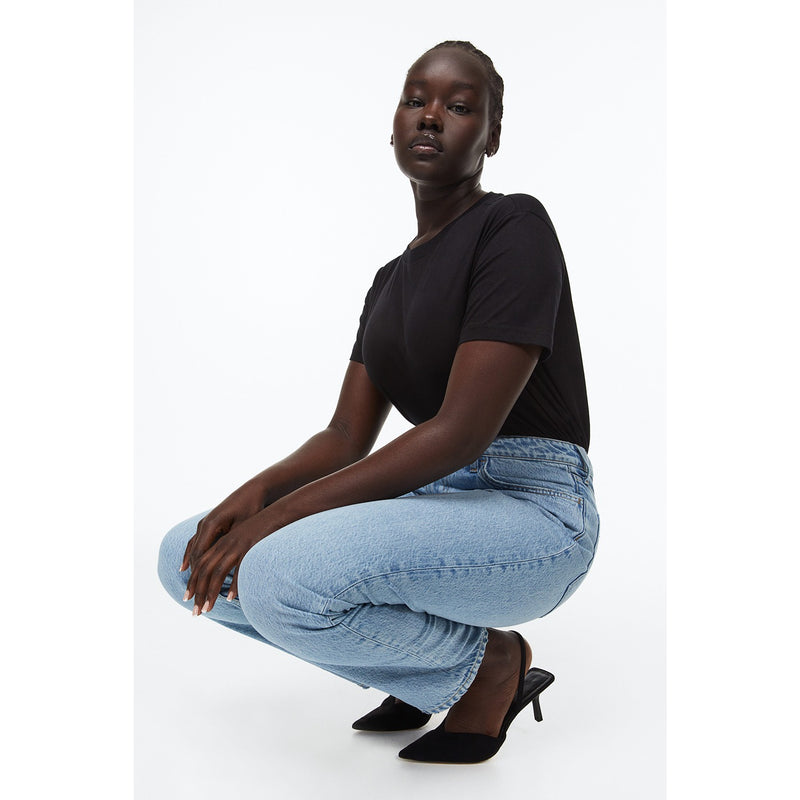 Light Blue Straight Leg Jeans | Montivo Pakistan