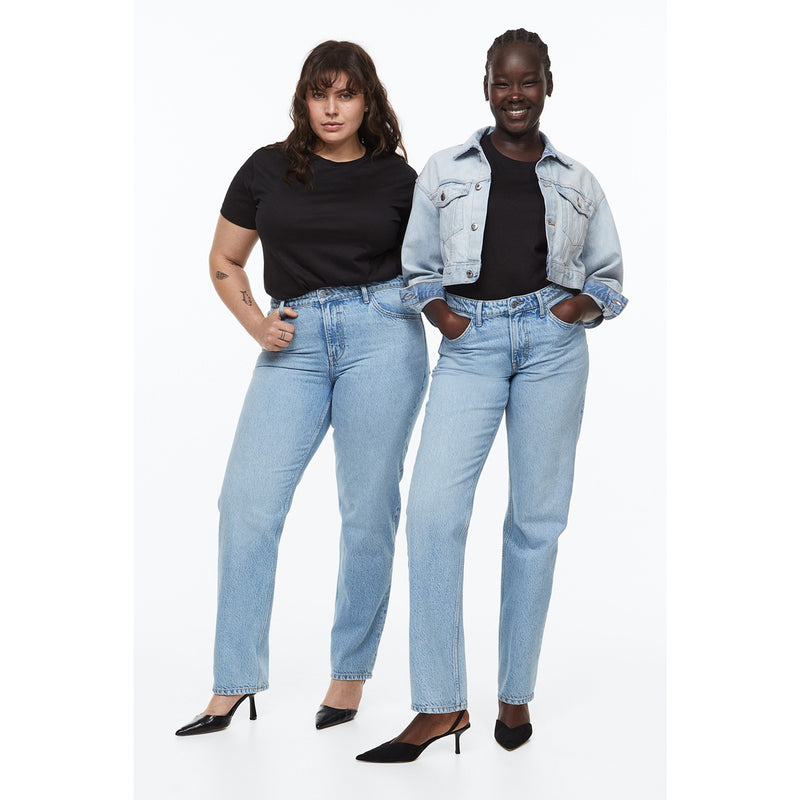 Light Blue Straight Leg Jeans | Montivo Pakistan