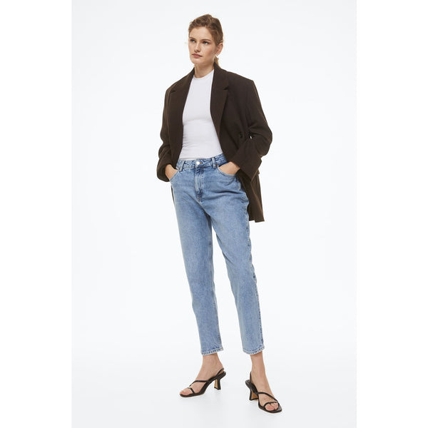 Blue Mom High Ankle Jeans | Montivo Pakistan