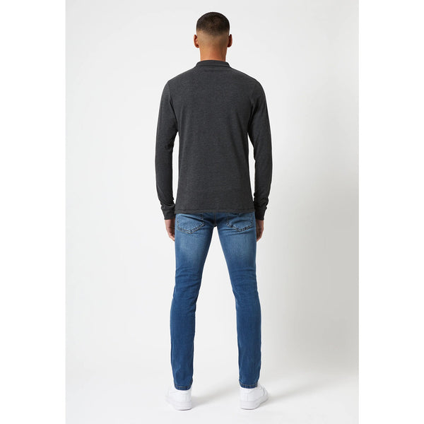 Charcoal Full Sleeves Polo | Montivo Pakistan