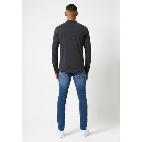 Charcoal Full Sleeves Polo | Montivo Pakistan