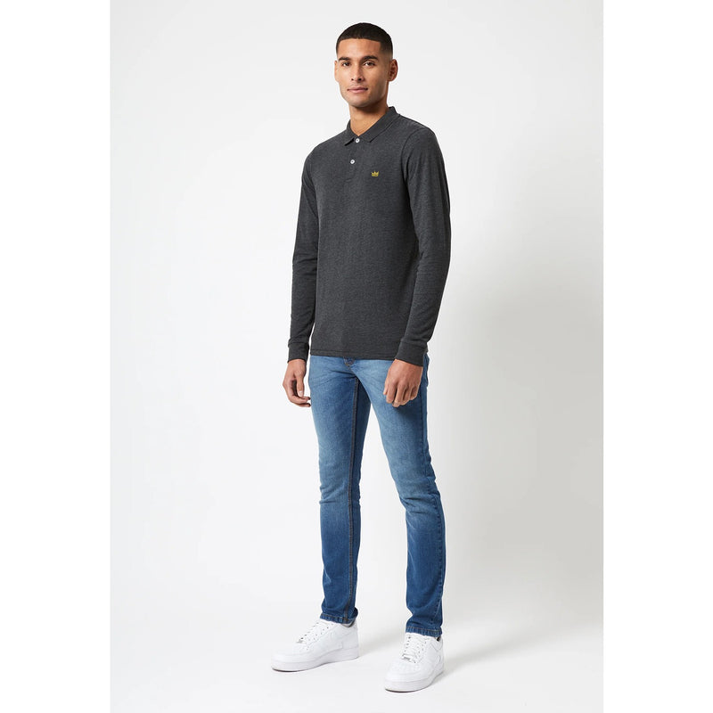Charcoal Full Sleeves Polo | Montivo Pakistan