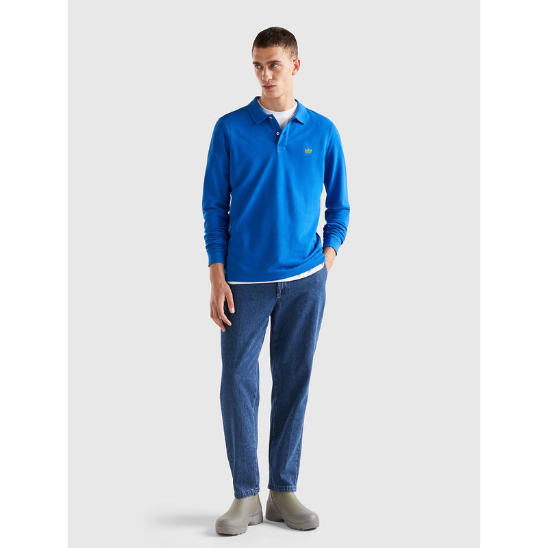 Royal Blue Full Sleeves Polo | Montivo Pakistan