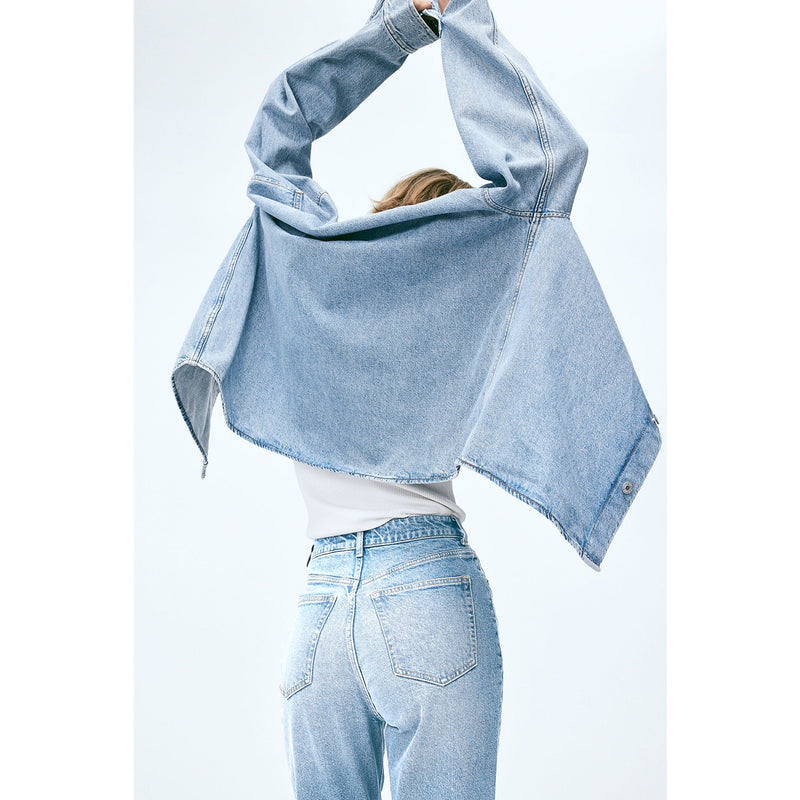 Light Blue Mom Ripped Jeans | Montivo Pakistan