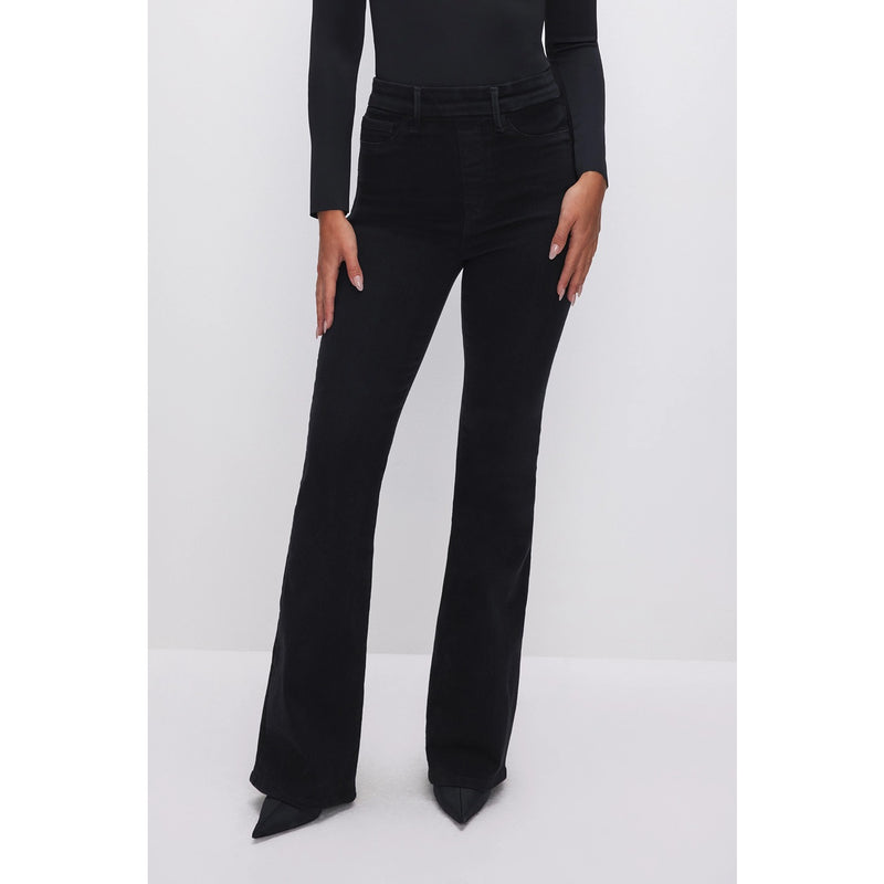 GA Power Stretch Black Flare Jeans | Montivo Pakistan