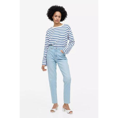 Light Blue Mom High Jeans | Montivo Pakistan