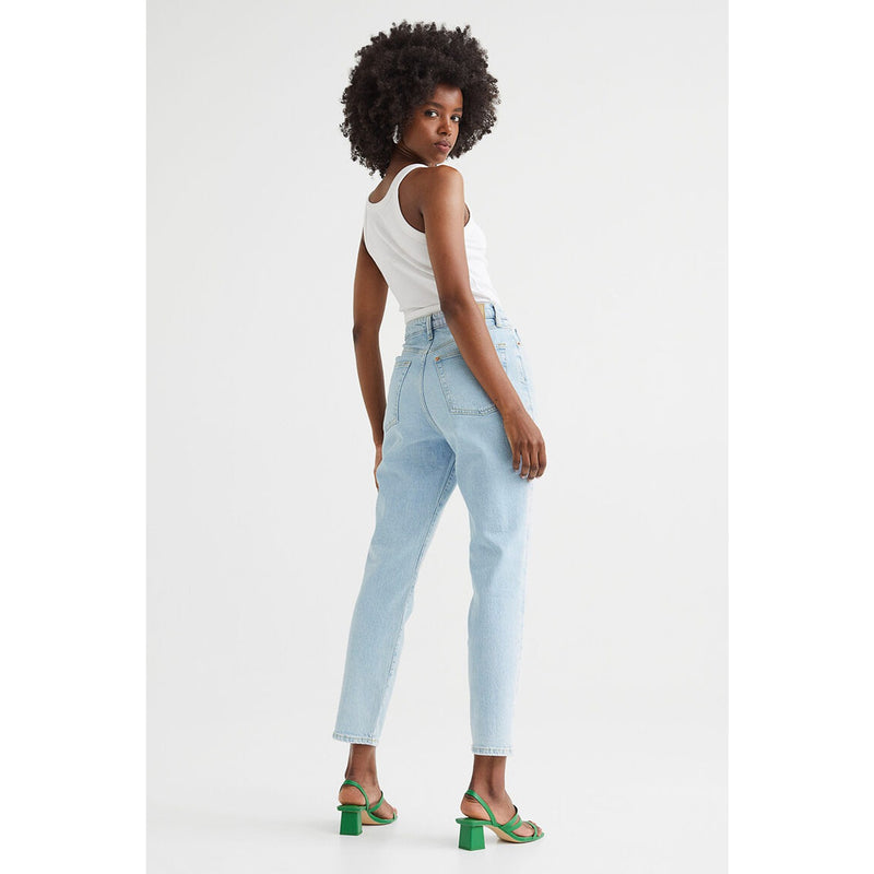Light Blue Slim Mom High Jeans | Montivo Pakistan