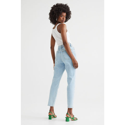 Light Blue Slim Mom High Jeans | Montivo Pakistan
