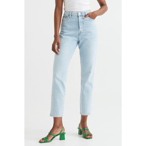 Light Blue Slim Mom High Jeans | Montivo Pakistan