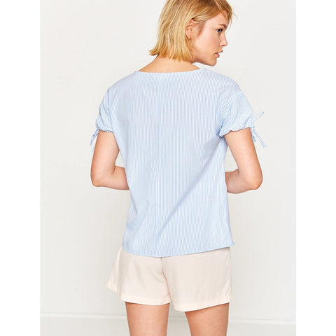 Crew Neck Embroidered Blouse | Montivo Pakistan