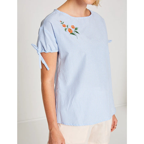 Crew Neck Embroidered Blouse | Montivo Pakistan