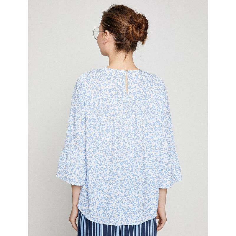 Light Blue Patterned Blouse | Montivo Pakistan