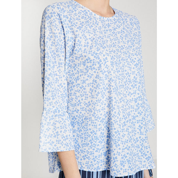 Light Blue Patterned Blouse | Montivo Pakistan