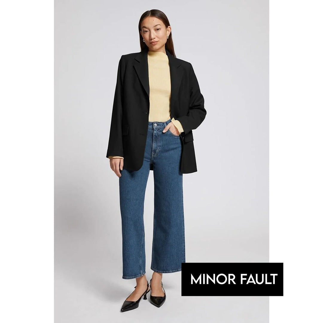 (Minor Fault) Blue Wide Leg Jeans | Montivo Pakistan