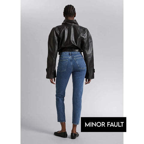 (Minor Fault) Tapered Leg Mid Blue Jeans | Montivo Pakistan