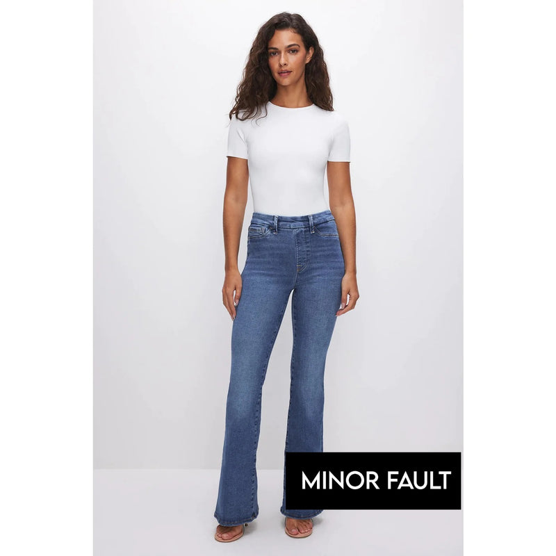 (Minor Fault) Power Stretch Mid Blue Flare Jeans | Montivo Pakistan