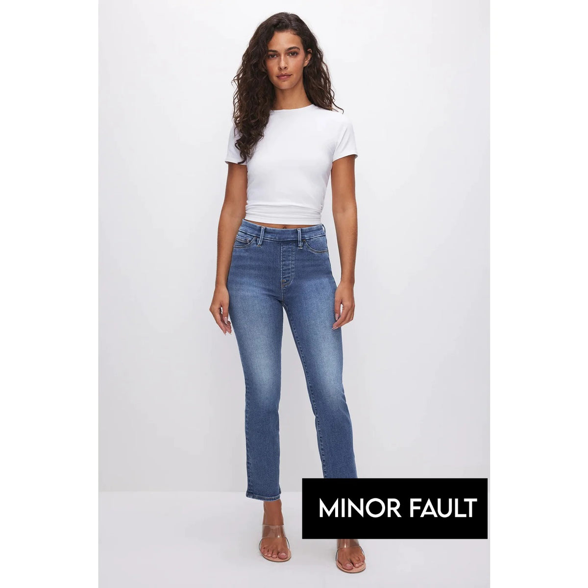 (Minor Fault) Power Stretch Mid Blue Straight Jeans | Montivo Pakistan