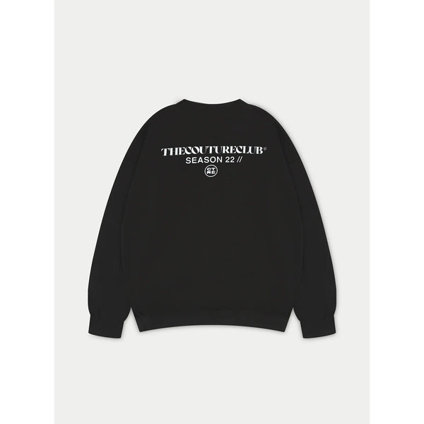 Black Oversized Unisex Logo Sweatshirt | Montivo Pakistan