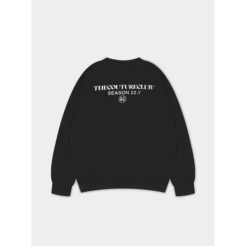 Black Oversized Unisex Logo Sweatshirt | Montivo Pakistan