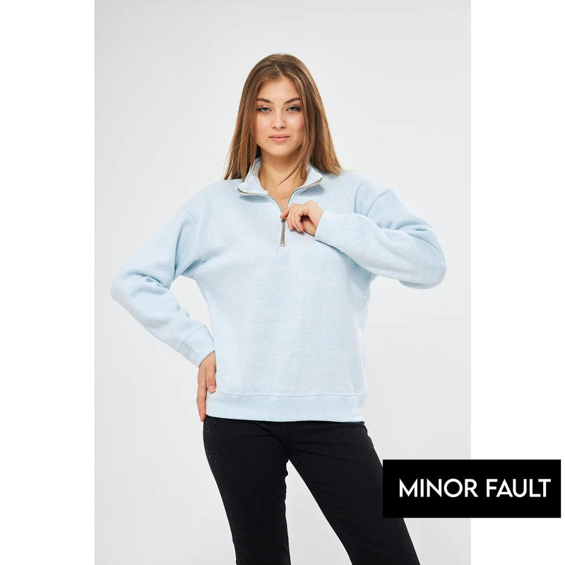 (Minor Fault) Light Blue Oversized Sweatshirt | Montivo Pakistan