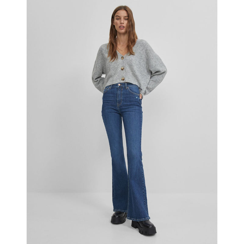 Mid Blue High Rise Flare Jeans | Montivo Pakistan