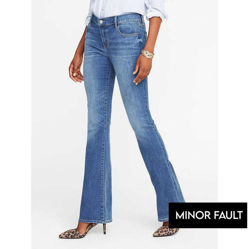 (Minor Fault) Mid Rise Blue Micro Flare Jeans | Montivo Pakistan