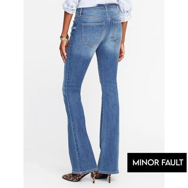 (Minor Fault) Mid Rise Blue Micro Flare Jeans | Montivo Pakistan