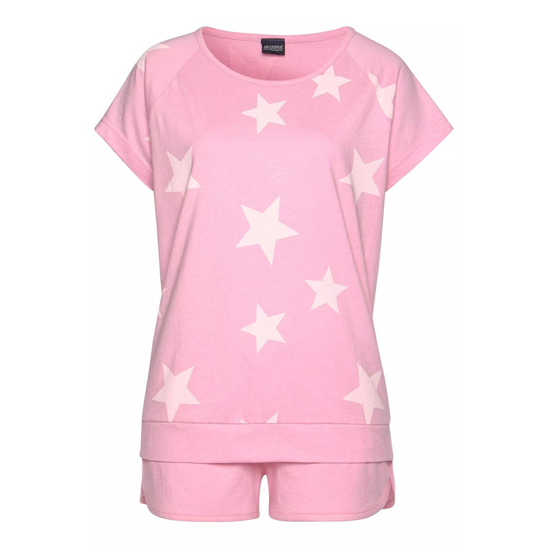 Pink Star Printed Nightwear Set | Montivo Pakistan