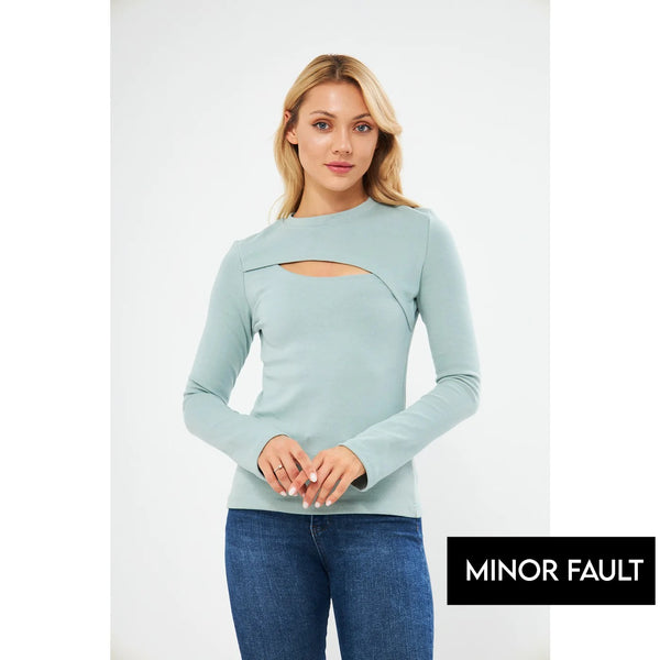 (Minor Fault) Jet Stream Keyhole Rib Top | Montivo Pakistan