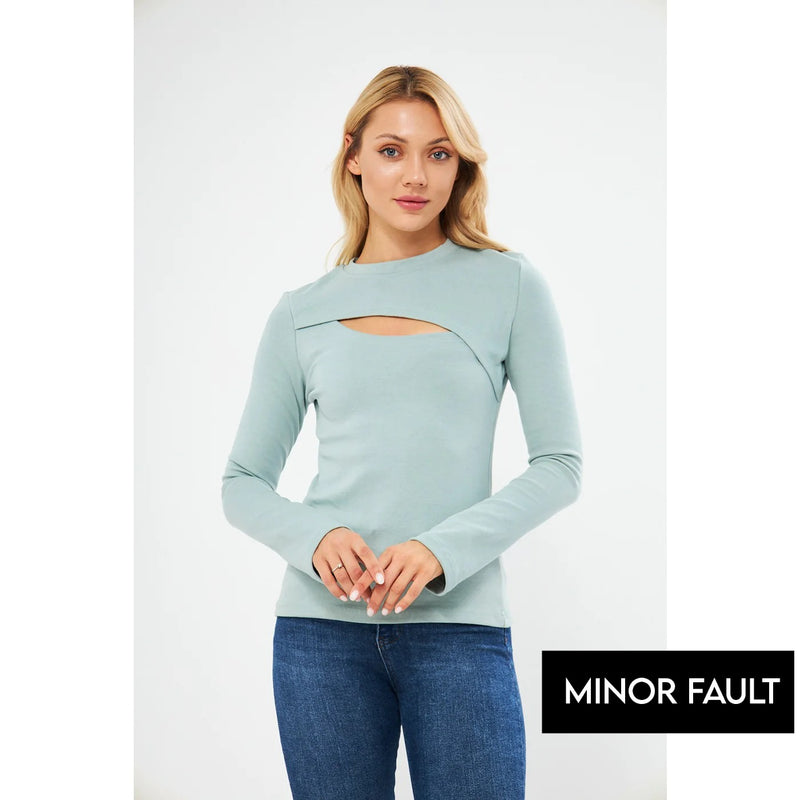 (Minor Fault) Jet Stream Keyhole Rib Top | Montivo Pakistan