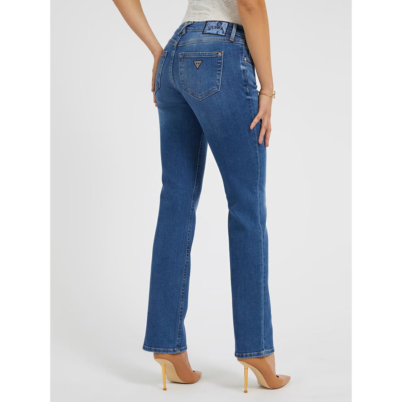 Blue High Rise Straight Jeans | Montivo Pakistan