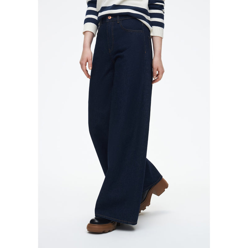 Dark Wash Wide Leg Jeans | Montivo Pakistan