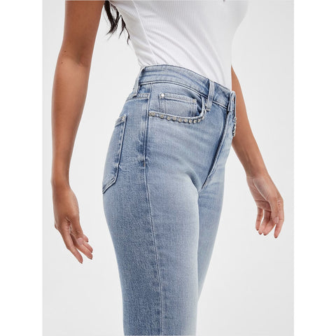 Girly Crystal Straight Jeans | Montivo Pakistan