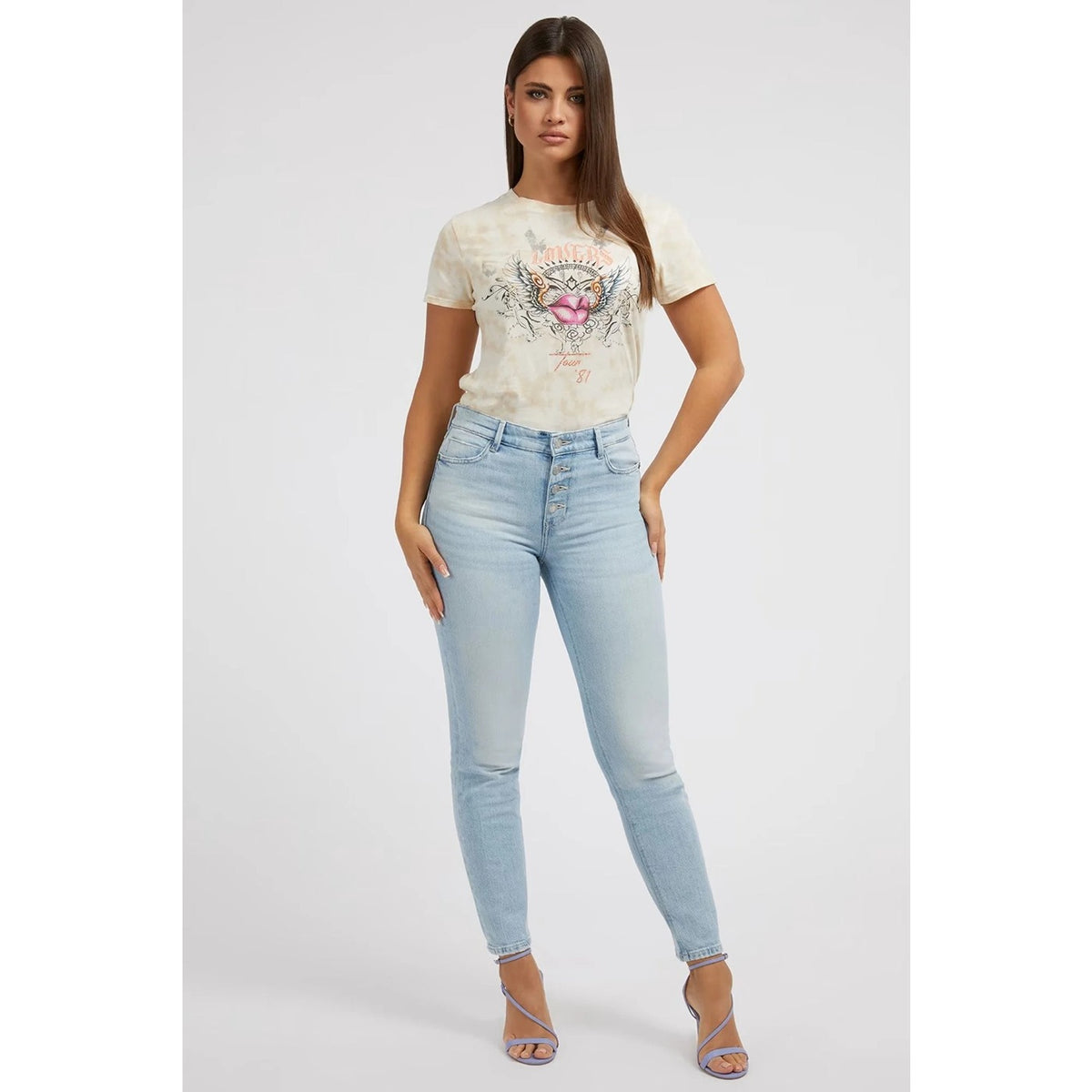Light Blue Skinny High Rise Jeans | Montivo Pakistan