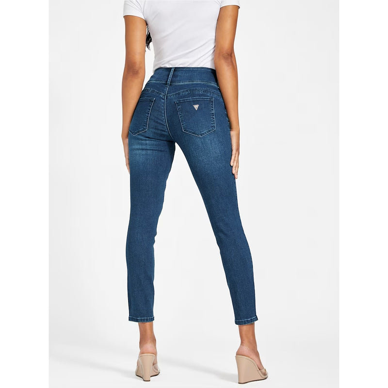 Dark Blue 3 Button Mid Rise Skinny Jeans | Montivo Pakistan