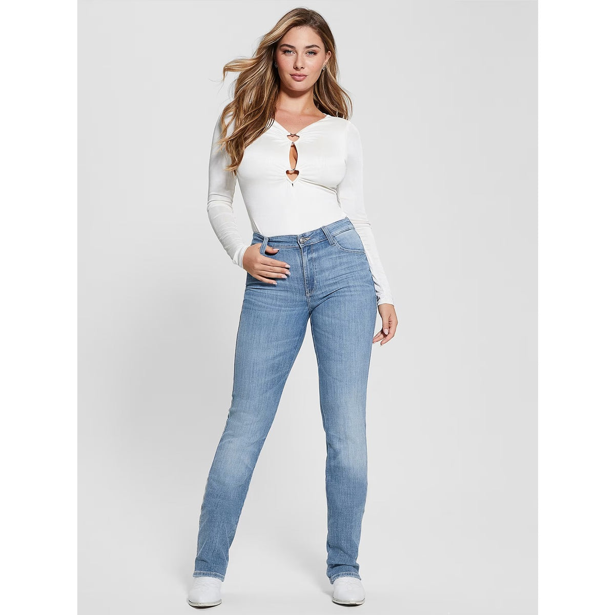 Light Blue Mid Sexy Straight Jeans | Montivo Pakistan