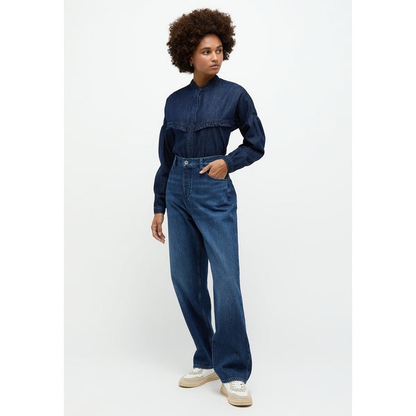 Blue Loose Fit Button Fly Jeans | Montivo Pakistan