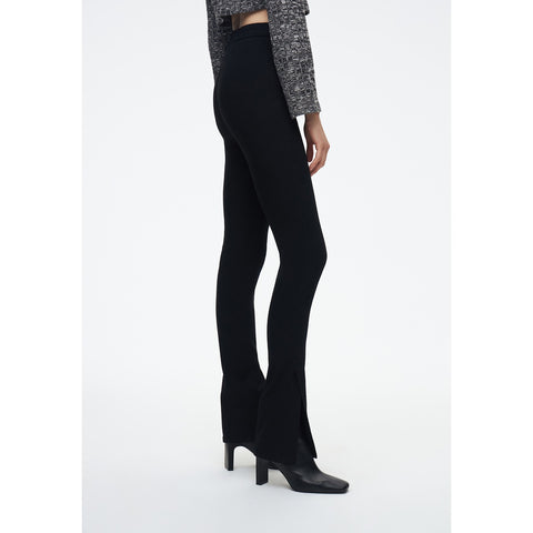 Black High Rise Contour Leggings with Slits | Montivo Pakistan